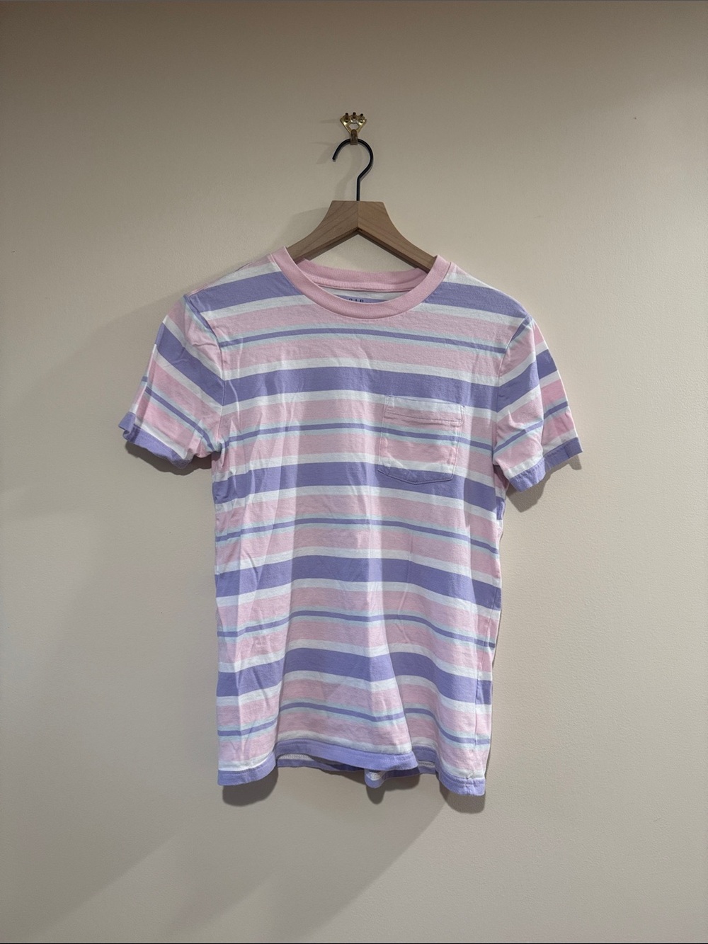GAP Pastel Striped Pocket Tee Size S